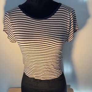 Olivia Rae Navy and White Striped Tee